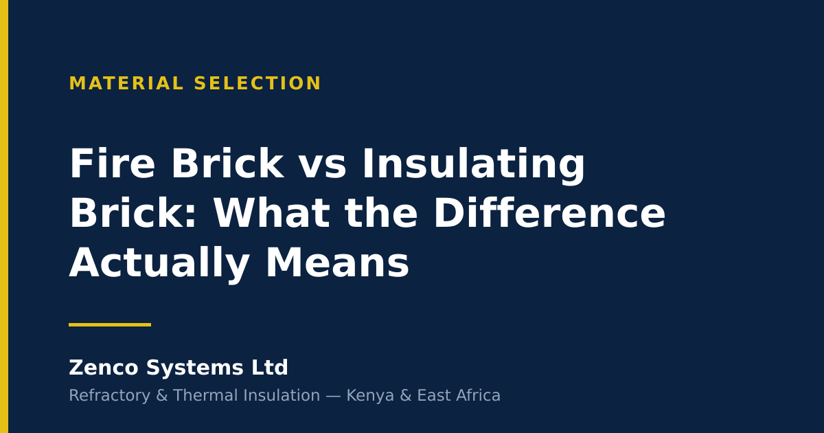 Fire Brick vs Insulating Brick: What the Difference Actually Means