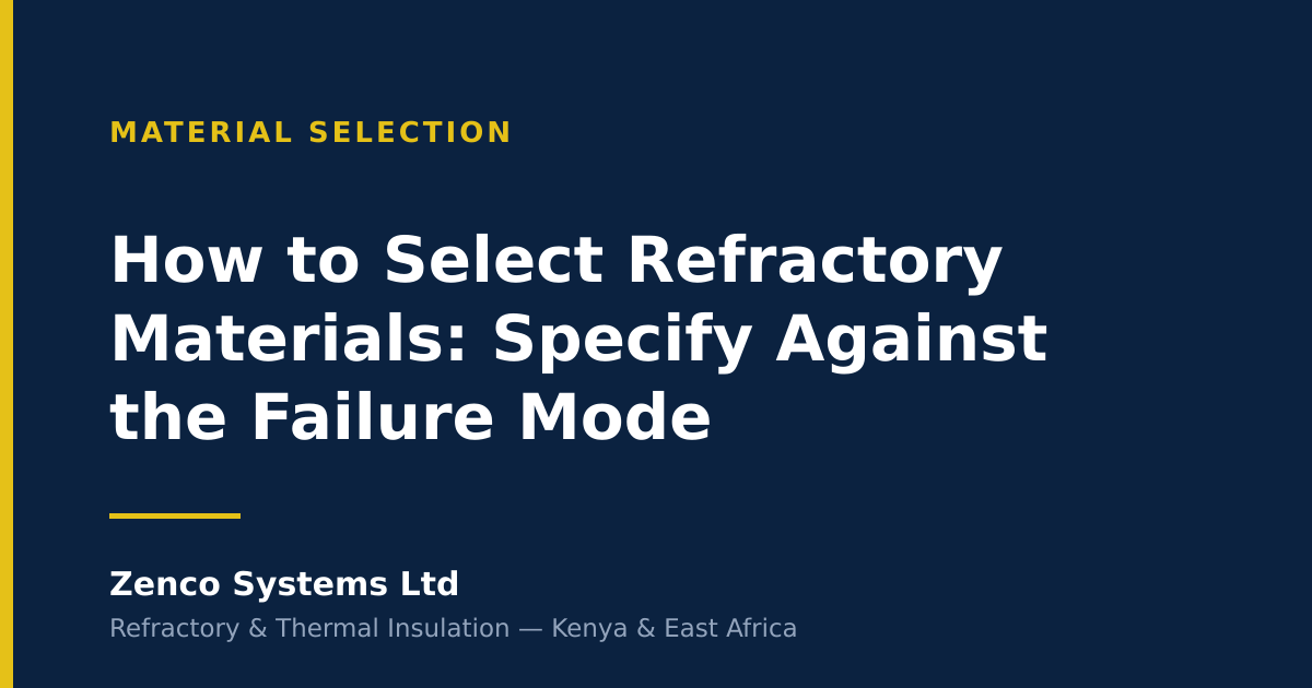 How to Select Refractory Materials: Specify Against the Failure Mode