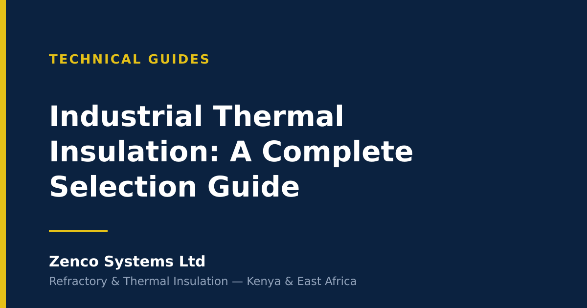 Industrial Thermal Insulation: A Complete Selection Guide