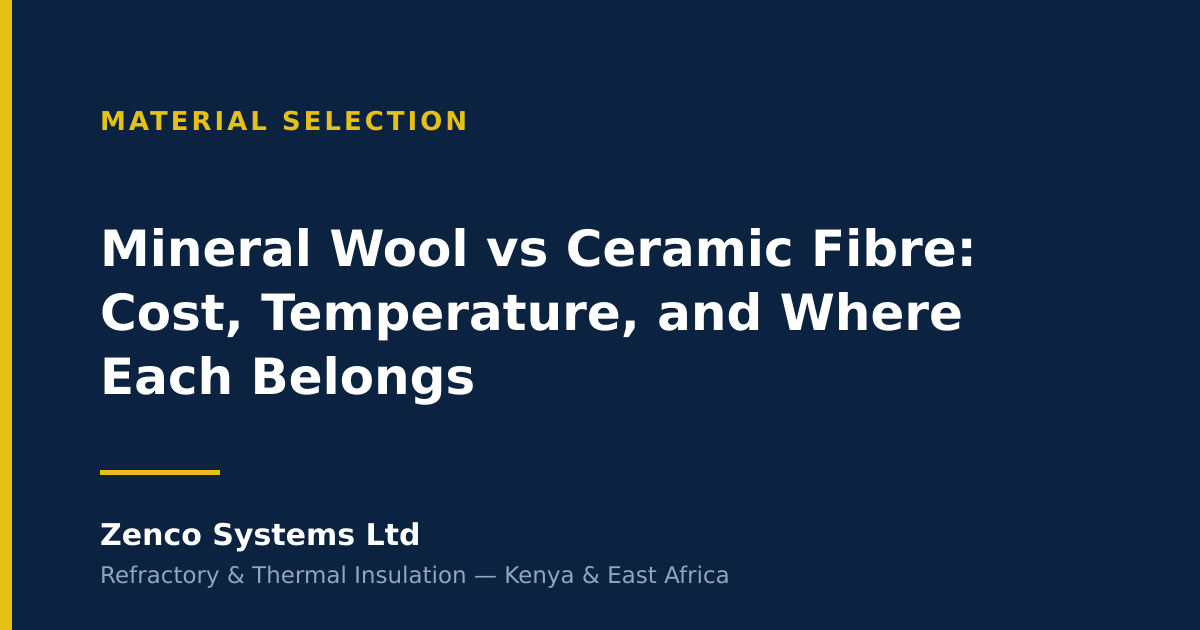 Mineral Wool vs Ceramic Fibre: Cost, Temperature, and Where Each Belongs