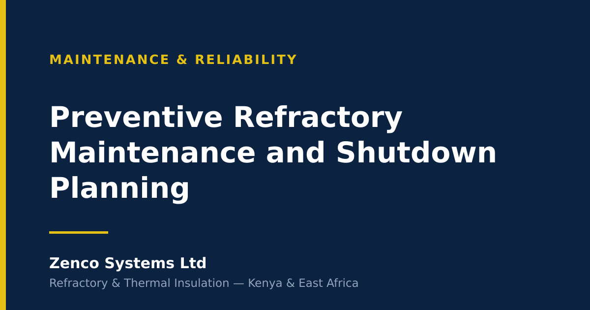 Preventive Refractory Maintenance and Shutdown Planning